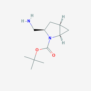 molecular formula C11H20N2O2 B6307226 tert-Butyl (1R,3R,5R)-3-(aminomethyl)-2-azabicyclo[3.1.0]hexane-2-carboxylate CAS No. 1931946-17-6