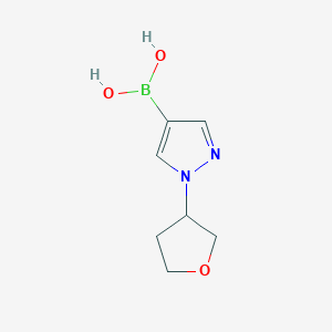 molecular formula C7H11BN2O3 B6307288 1-(3-Tetrahydrofuryl)-1H-pyrazole-4-boronic acid CAS No. 1678532-61-0