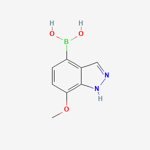 molecular formula C8H9BN2O3 B6307376 7-Methoxy-1H-indazole-4-boronic acid CAS No. 2121513-25-3