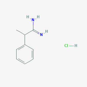 molecular formula C9H13ClN2 B6307390 2-Phenylpropanimidamide hydrochloride CAS No. 78622-24-9