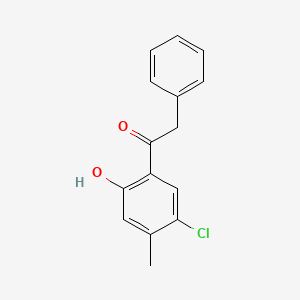 molecular formula C15H13ClO2 B6307401 5'-Chloro-2'-hydroxy-4'-methyl-2-phenylacetophenone;  98% CAS No. 92435-54-6