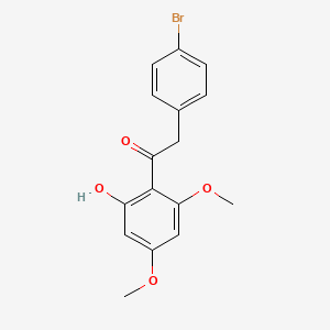 molecular formula C16H15BrO4 B6307423 2-(4-Bromophenyl)-1-(2-hydroxy-4,6-dimethoxyphenyl)ethanone CAS No. 477334-60-4