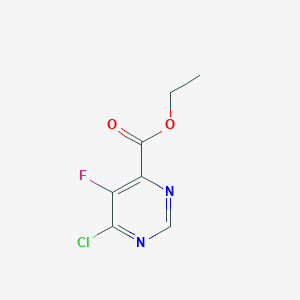 molecular formula C7H6ClFN2O2 B6307432 6-氯-5-氟嘧啶-4-羧酸乙酯 CAS No. 2095204-00-3