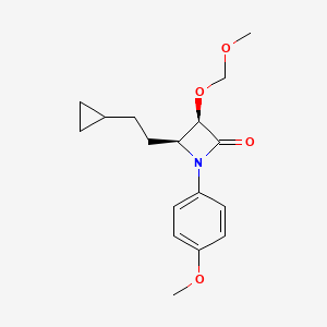 molecular formula C17H23NO4 B6307453 (3R,4S)-4-(2-环丙基乙基)-3-(甲氧基甲氧基)-1-(4-甲氧基苯基)氮杂环丁-2-酮 CAS No. 1835745-17-9