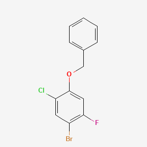 molecular formula C13H9BrClFO B6307478 4-Benzyloxy-1-bromo-5-chloro-2-fluorobenzene CAS No. 1879026-26-2