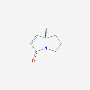 molecular formula C7H9NO B063075 (8S)-5,6,7,8-Tetrahydropyrrolizin-3-one CAS No. 161691-23-2