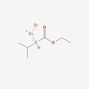 molecular formula C7H13BrO2Zn B6307543 1-Ethoxy-3-methyl-1-oxobutan-2-ylzinc bromide, 0.50 M in ether CAS No. 38383-85-6