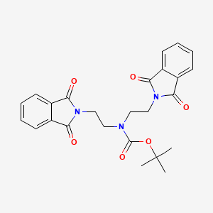 molecular formula C25H25N3O6 B6307561 t-Butyl bis(2-(1,3-dioxoisoindolin-2-yl)ethyl)carbamate CAS No. 1246302-31-7