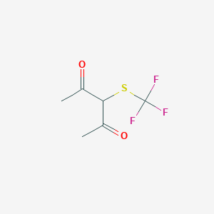 molecular formula C6H7F3O2S B6307586 3-Trifluoromethylthio-2,4-pentanedione;  98% CAS No. 42105-34-0