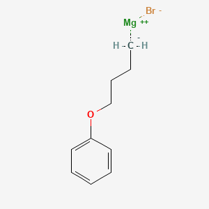molecular formula C10H13BrMgO B6307587 4-Phenoxybutylmagnesium bromide, 0.50 M in 2-MeTHF CAS No. 18063-83-7