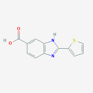 molecular formula C12H8N2O2S B063076 2-thiophen-2-yl-3H-benzimidazole-5-carboxylic acid CAS No. 174422-11-8