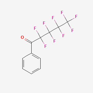 molecular formula C11H5F9O B6307615 Phenyl perfluorobutyl ketone, 97% CAS No. 308-27-0