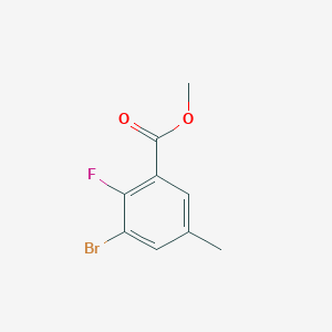 molecular formula C9H8BrFO2 B6307795 Methyl 3-bromo-2-fluoro-5-methylbenzoate CAS No. 72518-21-9