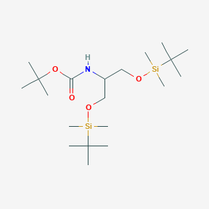 molecular formula C20H45NO4Si2 B6307799 t-Butyl 2,2,3,3,9,9,10,10-octamethyl-4,8-dioxa-3,9-disilaundecan-6-ylcarbamate CAS No. 1951440-94-0