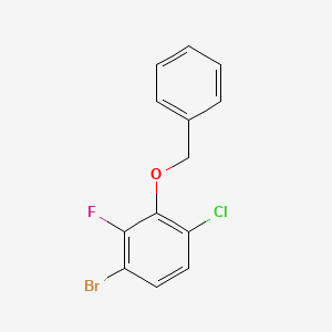 molecular formula C13H9BrClFO B6307805 2-(苯甲氧基)-4-溴-1-氯-3-氟苯 CAS No. 1881328-20-6