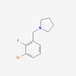 molecular formula C11H13BrFN B6307933 1-[(1-Bromo-2-fluorophenyl)methyl]pyrrolidine CAS No. 1809158-06-2