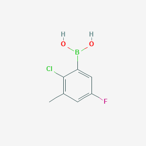 molecular formula C7H7BClFO2 B6307944 2-Chloro-5-fluoro-3-methylphenylboronic acid CAS No. 2121511-44-0