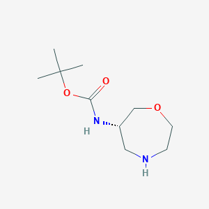 molecular formula C10H20N2O3 B6307963 t-Butyl N-[(6S)-1,4-oxazepan-6-yl]carbamate CAS No. 2306247-11-8