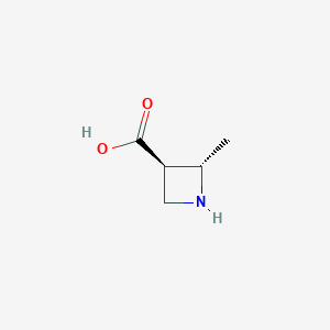 molecular formula C5H9NO2 B6307979 trans-2-Methylazetidine-3-carboxylic acid CAS No. 2231664-57-4