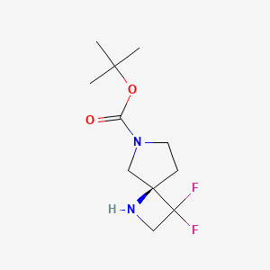 molecular formula C11H18F2N2O2 B6307983 t-Butyl (4R)-3,3-difluoro-1,6-diazaspiro[3.4]octane-6-carboxylate CAS No. 2166191-89-3