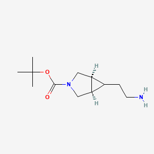 molecular formula C12H22N2O2 B6307990 (meso-1R,5S,6S)-t-Butyl 6-(2-aminoethyl)-3-azabicyclo[3.1.0]hexane-3-carboxylate CAS No. 1330765-38-2
