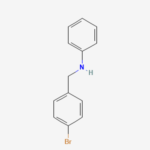 molecular formula C13H12BrN B6307993 N-(4-溴苄基)苯胺 CAS No. 68695-51-2