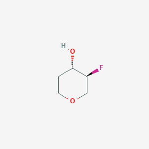 molecular formula C5H9FO2 B6307996 反式-3-氟-4-羟基-四氢吡喃 CAS No. 1443112-12-6