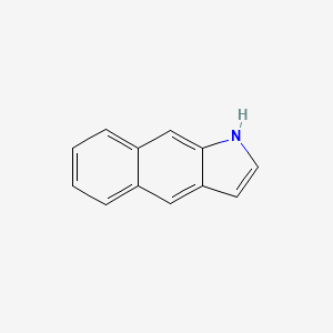 molecular formula C12H9N B6308010 1H-苯并[f]吲哚，98% CAS No. 268-58-6