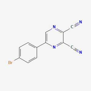 molecular formula C12H5BrN4 B6308032 5-(4-Bromophenyl)pyrazine-2,3-dicarbonitrile CAS No. 67823-11-4