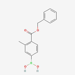 molecular formula C15H15BO4 B6308065 4-(Benzyloxycarbonyl)-3-methylphenylboronic acid CAS No. 2121514-45-0
