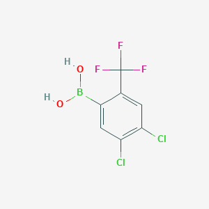 molecular formula C7H4BCl2F3O2 B6308091 4,5-Dichloro-2-(trifluoromethyl)phenylboronic acid CAS No. 2121511-64-4