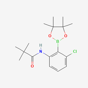 molecular formula C17H25BClNO3 B6308106 N-(3-Chloro-2-(4,4,5,5-tetramethyl-1,3,2-dioxaborolan-2-yl)phenyl)pivalamide CAS No. 2121512-86-3