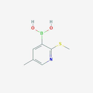 molecular formula C7H10BNO2S B6308143 5-Methyl-2-(methylthio)pyridine-3-boronic acid CAS No. 2121513-52-6
