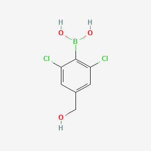 molecular formula C7H7BCl2O3 B6308149 2,6-Dichloro-4-(hydroxymethyl)phenylboronic acid CAS No. 2121514-53-0