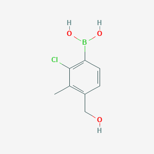 molecular formula C8H10BClO3 B6308160 2-Chloro-4-hydroxymethyl-3-methylphenylboronic acid CAS No. 2121512-84-1