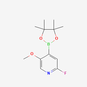 molecular formula C12H17BFNO3 B6308212 2-Fluoro-5-methoxy-4-pyridineboronic acid pinacol ester CAS No. 2121513-24-2