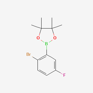 molecular formula C12H15BBrFO2 B6308214 2-Bromo-5-fluorophenylboronic acid pinacol ester CAS No. 2121513-85-5