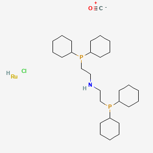 molecular formula C29H54ClNOP2Ru B6308286 Carbonylchlorohydrido[bis(2-di-cyclohexylphosphinoethyl)amine]ruthenium(II), 97% CAS No. 1421060-11-8
