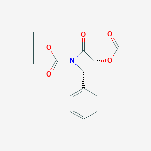 molecular formula C16H19NO5 B063083 (3R,4S)-Tert-butyl 3-acetoxy-2-oxo-4-phenylazetidine-1-carboxylate CAS No. 161183-22-8