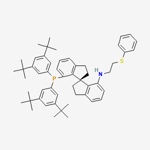 molecular formula C53H66NPS B6308308 (R)-(+)-7-[N-(2-Phthio)ethylamino]-7'-[bis(3,5-di-t-BuPh)phosphino]-2,2',3,3'-tetrahydro-1,1'-spirobiindane, 97+% (>99% ee) CAS No. 1809609-38-8
