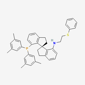 molecular formula C41H42NPS B6308317 (R)-(+)-7-[N-(2-Phenylthio)ethylamino]-7'-[bis(3,5-dimethylphenyl)phosphino]-2,2',3,3'-tetrahydro-1,1'-spirobindane, 97+% (>99% ee) [(R)-Xyl-SpiroSAP-Ph] CAS No. 1809609-39-9