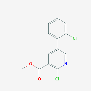 molecular formula C13H9Cl2NO2 B6308349 Methyl 2-chloro-5-(2-chlorophenyl)nicotinate CAS No. 1229624-77-4