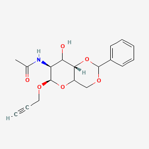 N-(8-Hydroxy-2-phenyl-6-prop-2-ynyloxy-hexahydro-pyrano[3,2-d][1,3]dioxin-7-yl)-acetamide