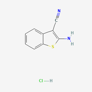 molecular formula C9H7ClN2S B6308406 2-Aminobenzo[b]thiophene-3-carbonitrile HCl CAS No. 350228-35-2