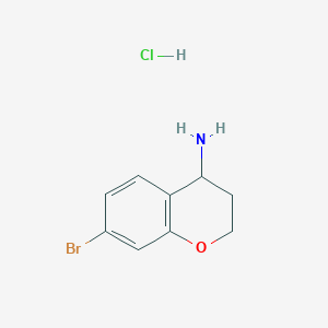 molecular formula C9H11BrClNO B6308420 7-Bromochroman-4-amine HCl CAS No. 2307737-83-1