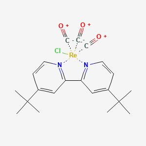 molecular formula C21H24ClN2O3Re B6308434 Chlorotricarbonyl(4,4'-di-t-butyl-2,2'-bipyridine)rhenium(I), 99% CAS No. 165612-19-1