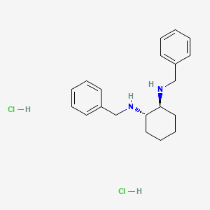 molecular formula C20H28Cl2N2 B6308442 (1S,2S)-N,N'-Bis(phenylmethyl)-1,2-cyclohexanediamine dihydrochloride, min. 98% CAS No. 2096496-14-7