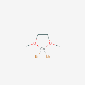 molecular formula C4H10Br2CoO2 B6308450 Cobalt(II) bromide, dimethoxyethane adduct, min. 98% CAS No. 18346-57-1