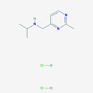 molecular formula C9H17Cl2N3 B6308455 N-[(2-Methylpyrimidin-4-yl)methyl]propan-2-amine dihydrochloride propan-2-ol CAS No. 2301859-42-5