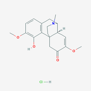 (9alpha,13alpha,14alpha)-4-Hydroxy-3,7-dimethoxy-17-methyl-7,8-didehydromorphinan-6-one hydrochloride